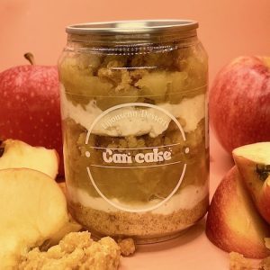 Tarte aux pommes crumble en canette.